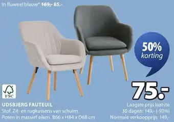 Jysk Udsbjerg fauteuil aanbieding