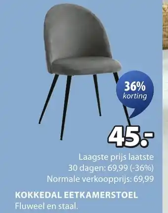 Jysk Kokkedal eetkamerstoel aanbieding