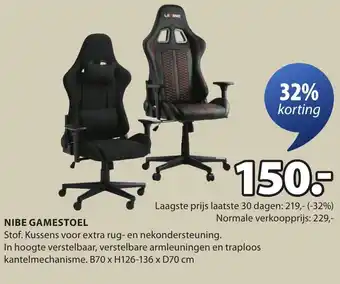 Jysk Nibe gamestoel aanbieding