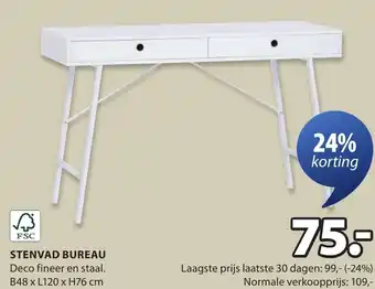 Jysk Stenvad bureau aanbieding