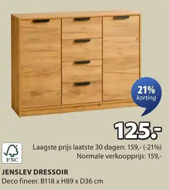 Jysk Jenslev dressoir aanbieding