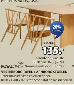 Jysk Arnborg stoelen aanbieding