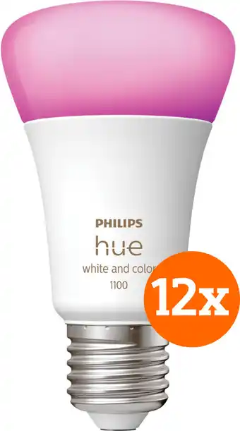 Coolblue Philips Hue White and Color E27 1100lm 12-pack aanbieding