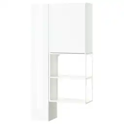 IKEA Enhet Opbergcombinatie, wit/hoogglans wit, 90x32x180 cm aanbieding