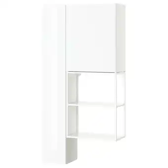 IKEA Enhet Opbergcombinatie, wit/hoogglans wit, 90x32x180 cm aanbieding