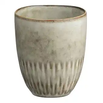 Leen Bakker Mok Bodhi - beige stoneware - Ø7 cm - Leen Bakker aanbieding