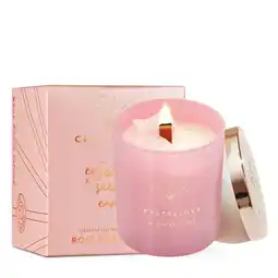 Douglas Crystallove Rose quartz soy candle & rose aanbieding