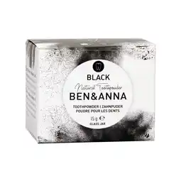 Holland & Barrett Ben & Anna Toothpowder Black Whitening - 15g aanbieding