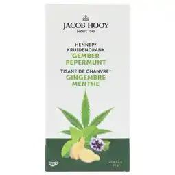 Holland & Barrett Jacob Hooy Hennep Kruidendrank Gember Pepermunt (20 Theezakjes) aanbieding