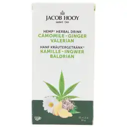 Holland & Barrett Jacob Hooy Hennep Kruidendrank Kamille-Gember Valeriaan (20 Theezakjes) aanbieding