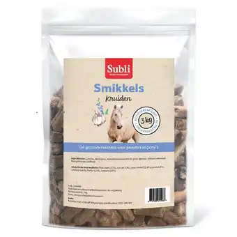 Welkoop Subli Smikkels - Paardensnoepjes - Kruiden - 3 kg aanbieding