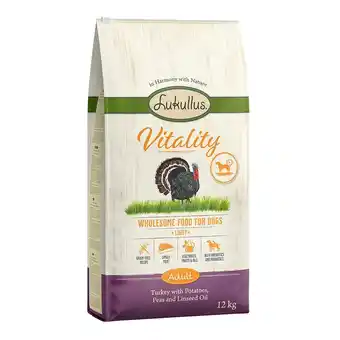 Zooplus 12kg Lukullus Vitality Kalkoen Honden Droogvoer aanbieding