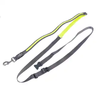 Zooplus Nomad Tales Spirit USB LED jogging riem neon geel & grijs 25mm breed, 180-250cm lang hond aanbieding