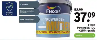 GAMMA Flexa Powerdek 10L +25% gratis aanbieding