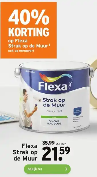 GAMMA Flexa Strak op de Muur 2.5 liter aanbieding