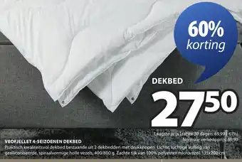 Jysk Veofjellet 4 seizoenen dekbed aanbieding