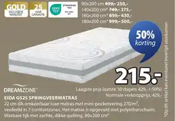 Jysk Eida gs25 springveermatras aanbieding