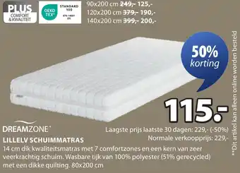 Jysk Lillelv schuimmatras aanbieding