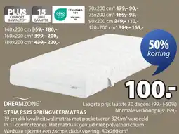 Jysk Stria ps25 springveermatras aanbieding