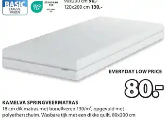 Jysk Kamelva springveermatras aanbieding