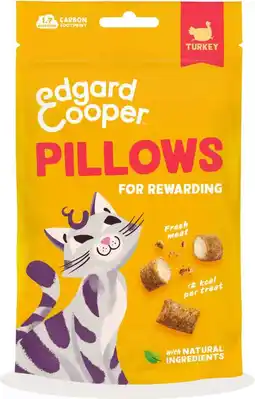 Intratuin Edgard & Cooper kattensnack Pillows kalkoen 60 g aanbieding