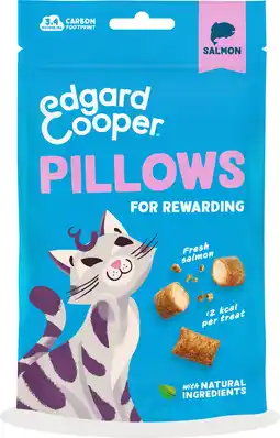 Intratuin Edgard & Cooper kattensnack Pillows zalm 60 g aanbieding