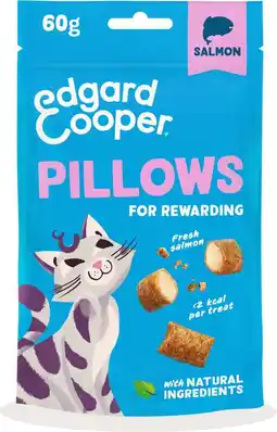 Intratuin Edgard & Cooper kattensnack Pillows zalm 60 g aanbieding