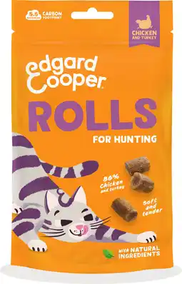 Intratuin Edgard & Cooper kattensnack Rolls kip met kalkoen 45 g aanbieding