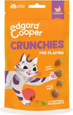 Intratuin Edgard & Cooper kattensnack Crunchies kip 45 g aanbieding