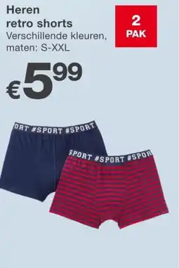 Kik Heren retro shorts aanbieding