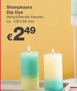 Kik Stompkaars Dip Dye aanbieding