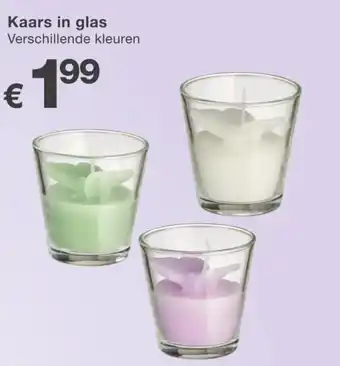 Kik Kaars in glas aanbieding