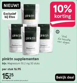 Etos Plnktn supplementen aanbieding