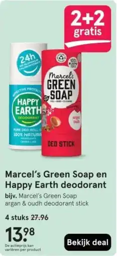 Etos Marcel's Green Soap en Happy Earth deodorant aanbieding