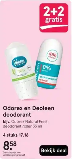 Etos Odorex en Deoleen deodorant aanbieding