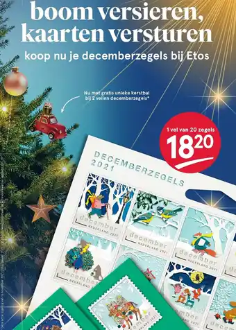 Etos Boom versieren, kaarten versturen aanbieding