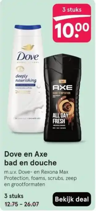 Etos Dove en Axe bad en douche aanbieding