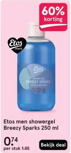 Etos Etos men showergel Breezy Sparks aanbieding