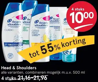 Etos Head & Shoulders 500ml aanbieding