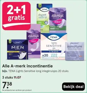 Etos Alle A merk incontinentie aanbieding