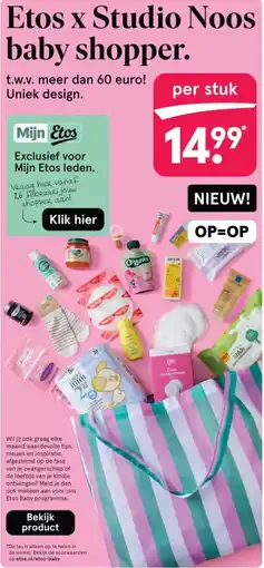 Etos Etos x Studio Noos baby shopper.\ aanbieding