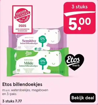 Etos Etos billendoekjes aanbieding