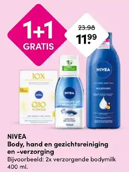 Drogisterij Visser NIVEA Body, hand en gezichtsreiniging en verzorging aanbieding