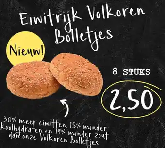 Bakkerij 't Stoepje Eiwitrijk Volkoren Bolletjes aanbieding