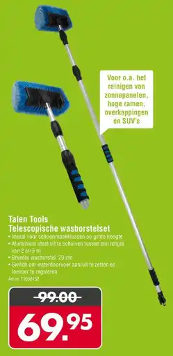 Enorm Talen Tools Telescopische wasborstelset aanbieding