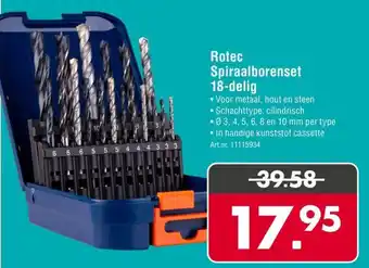 Enorm Roter Spiraalborenset 18 delig aanbieding