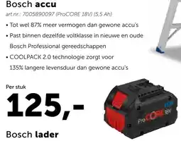 Bouwcenter Bosch accu aanbieding