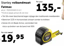 Bouwcenter Stanley rolbandmaat Fatmax aanbieding