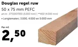 Bouwcenter Douglas regel ruw PEFC aanbieding