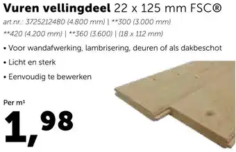 Bouwcenter Vuren vellingdeel FSC aanbieding